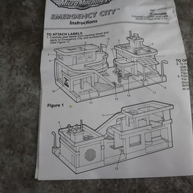 Micro Machines Emergency City Set Galoob 1994 #64844 - Open Box Loose Stickers