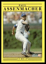 1991 Fleer Paul Assenmacher Chicago Cubs #413