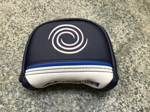 Odyssey Ai-One Small Mallet Putter Head Cover White/Blue **NICE**