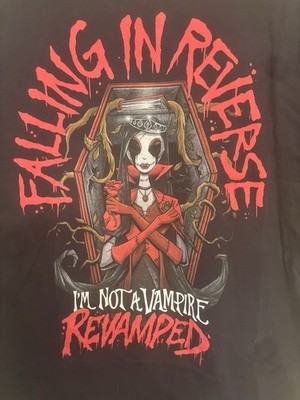 Falling In Reverse I m Not A Vampire Revamped  T-shirt Size Large Metalcore Punk