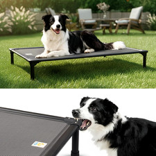 42'' Outdoor Elevated Dog Bed for Large Dogs, Chew-Proof Pet Camping Raised Cot