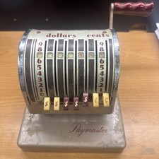 Vintage Paymaster Series 7-550 7 Column Check Writer- WORKS | With Key & Cover