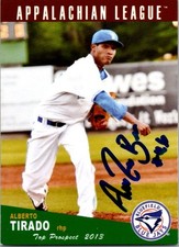 Alberto Tirado 2013 Grandstand Appalachian League Top Prospects Auto Hand Signed