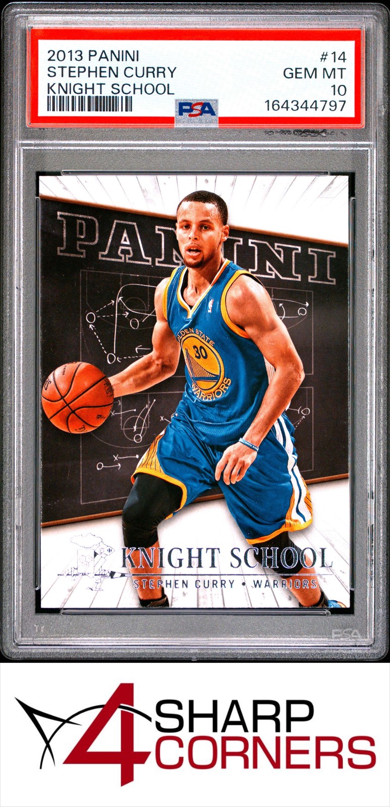 2013 PANINI KNIGHT SCHOOL #14 STEPHEN CURRY WARRIORS PSA 10 view 1