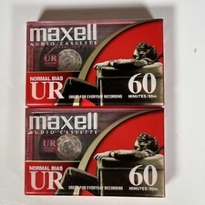 Lot Of 2 New Sealed Maxell UR 120 Blank Cassette Tapes Recording Tapes