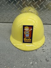Vintage 2000s Bob the Builder Yellow Plastic Toy Hard Hat Costume Accessory NEW
