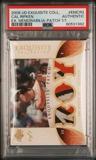 2006 Upper Deck Exquisite Collection Cal Ripken 1/1 Game Used Patch PSA Auth