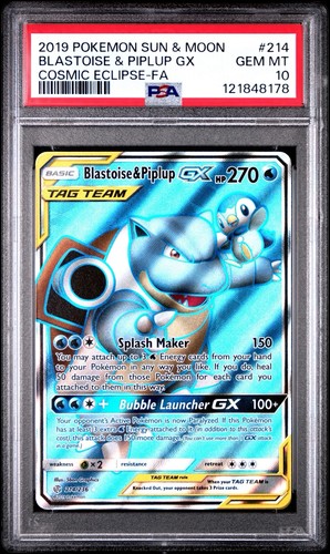 Blastoise & Piplup-GX graded PSA 10 for sale on eBay