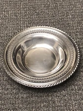 Silver Plated Plate Bowl 12" Ornate Unmarked