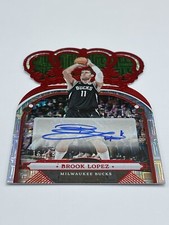 2022-23 Crown Royale Brook Lopez Crown Auto Asia Red #/18 #CA-BLZ Bucks SSP