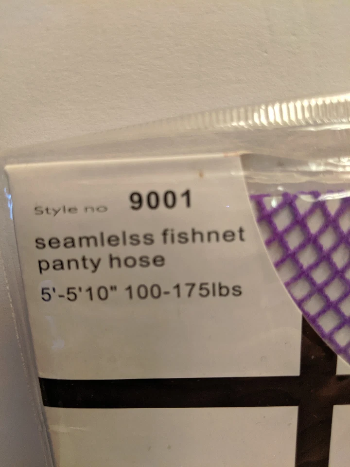 Panty manguera de red sin costuras MUSIC LEGS #9001 2 pares negro púrpura Foto 3 de 3