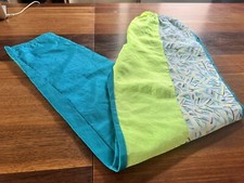 VTG 1980's Fusion Sport Blue/Green Iridescent Nylon Windbreaker Pants Sz Medium