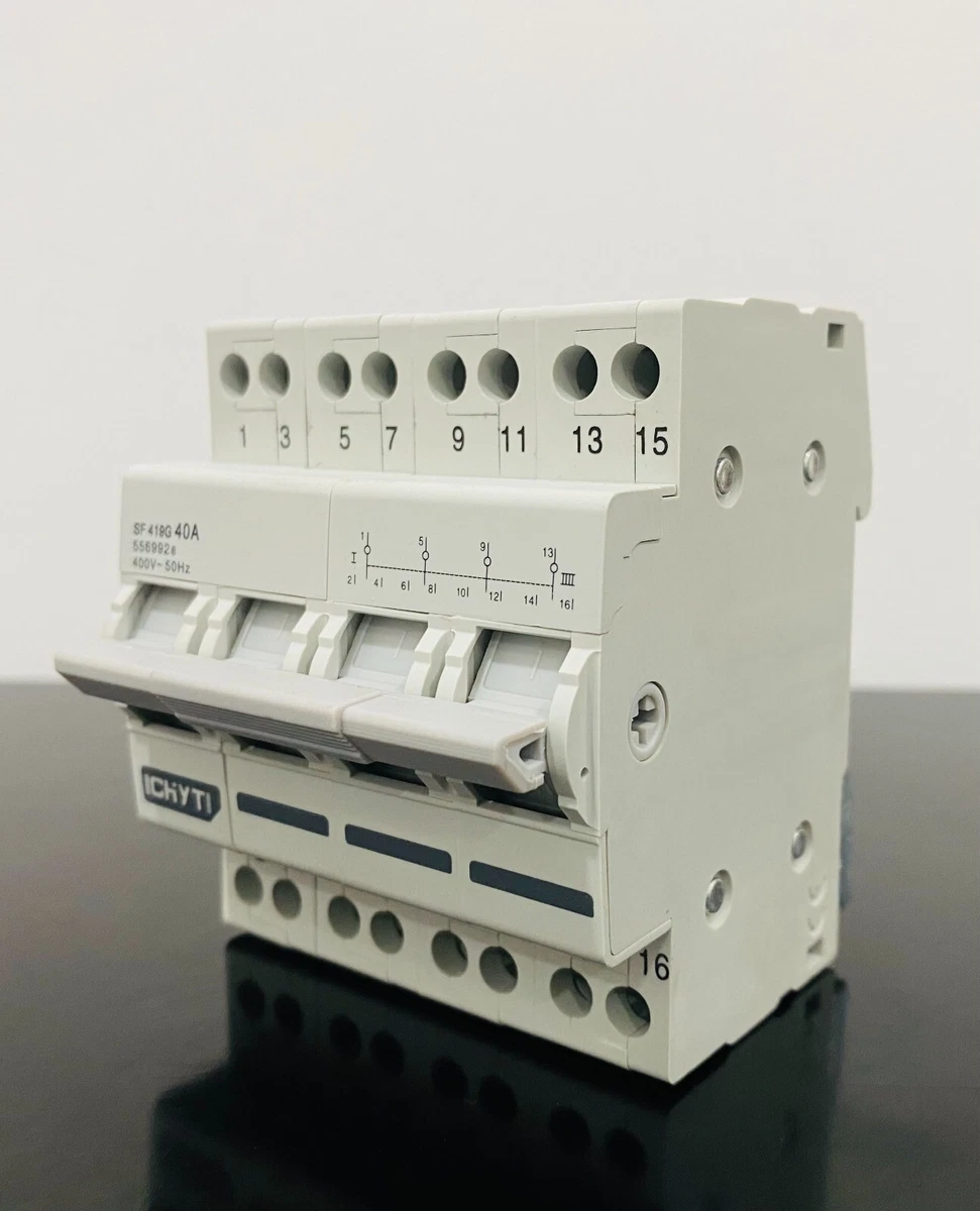 40A 4 Pole Manual Transfer Switch For AC Dual Power Input Manual.