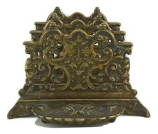 Portalettere da scrivania in ottone anticato tavolo scrittoio ufficio studio 