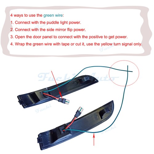 2X luz de giro dinámica LED para Ford Focus 3 Kuga Escape 2013-2017 2018 - Imagen 6 de 16