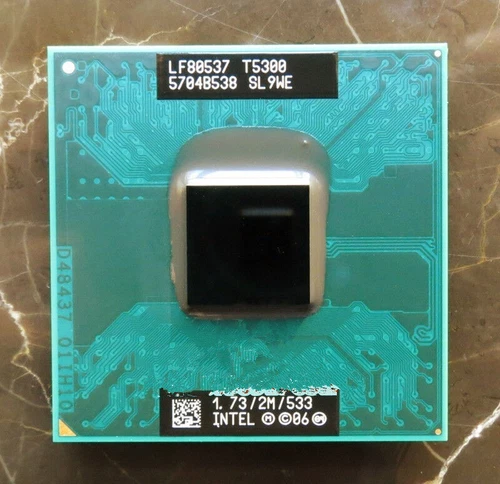 Intel Core 2 Duo T5300 SL9WE 1.73GHz/2M/533MHz Sock M Mobile CPU LF80537GE0302M- - Picture 3 of 6