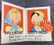 Vintage Valentine Card Greetings Made in USA