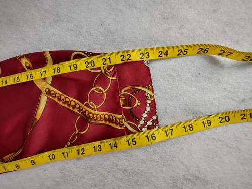 Boohoo Women's Red And Yellow Ring, Tassel Button Down Collared Blouse Size 12 - Picture 10 of 12
