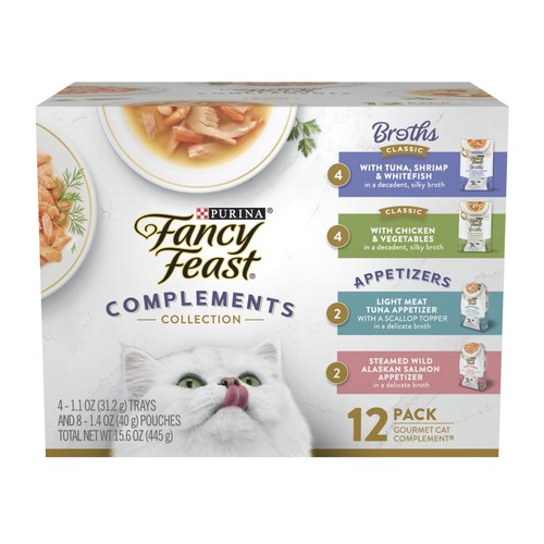 Purina Fancy Feast Wet Cat Food Appetizers & Broths Collection Lickable