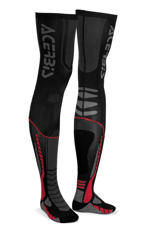 Acerbis X-Leg Pro Chaussettes Paire Thermiques Renforcée Longue Noir Rouge S/M - Photo 1/1