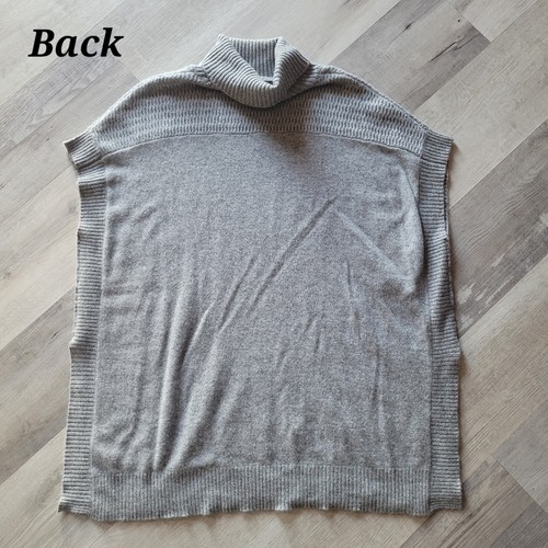 Velvet by Graham Spencer 100% Cashmere Knit Poncho Staple Capsule Modern Minimal - Picture 9 of 9