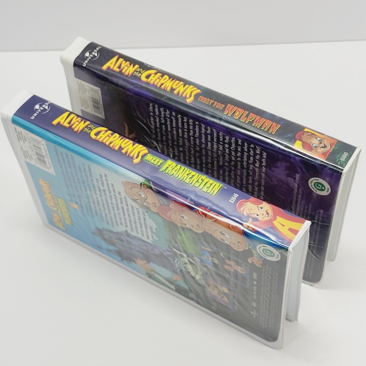 Alvin and the Chipmunks VHS Lot x2, Meet Frankenstein, Meet the