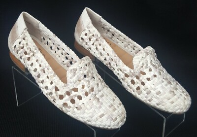 Me Too ''Yann'' Woven Fabric Beige Loafer Flat Women's Size 6 Medium NWB