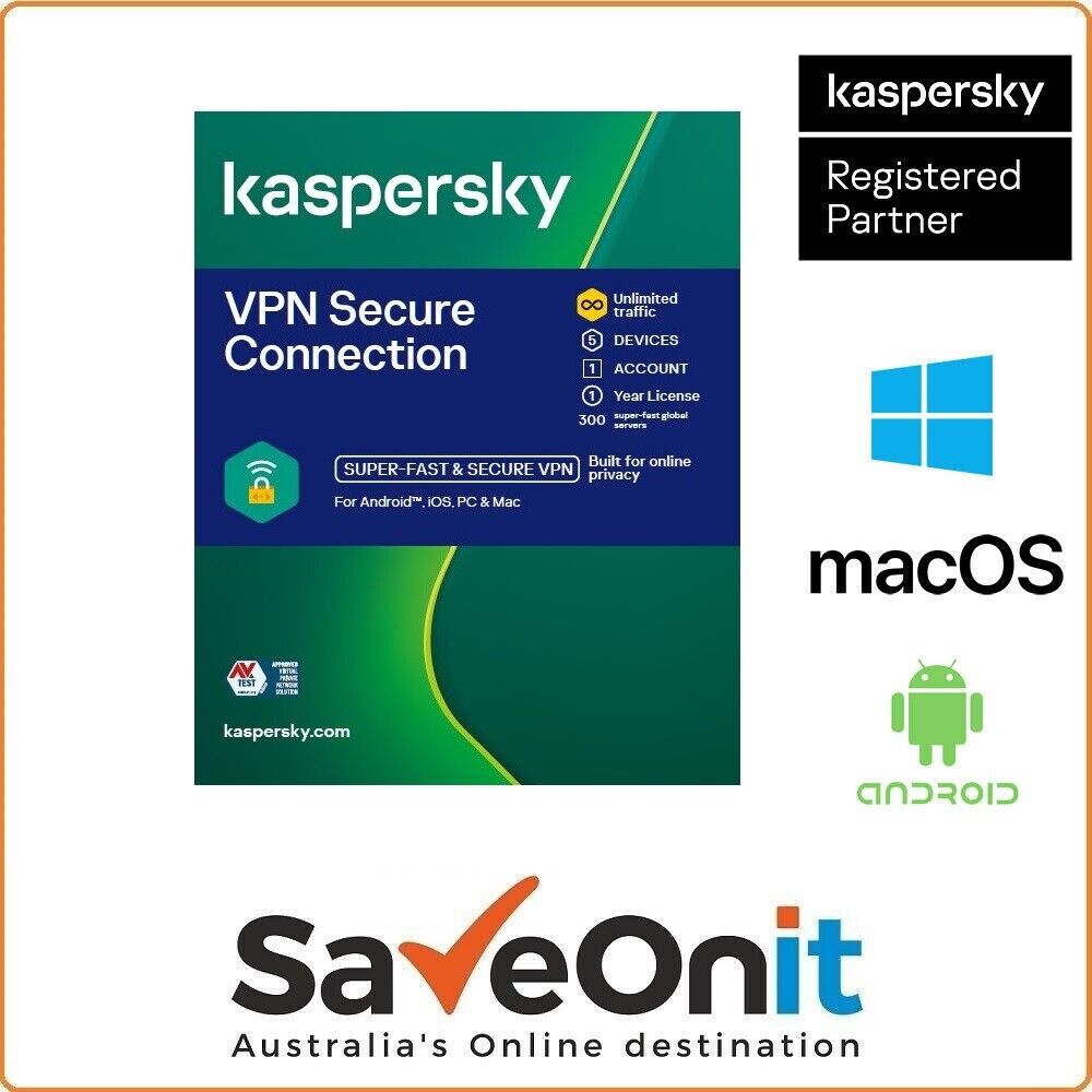 Kaspersky VPN Secure Connection 5 device 1 year Digital license by Email
