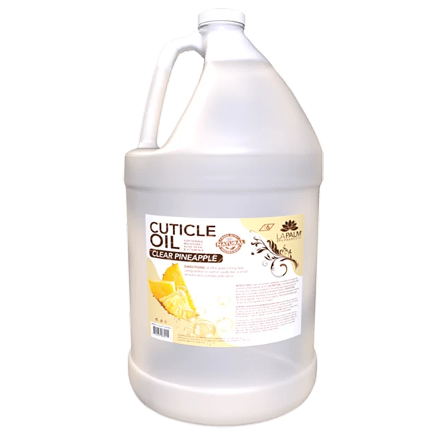 LA PALM SPA PRODUCTS Lapalm Spa - Cuticle Oil Clear - Pineapple Aloe Vera & Vitamin E - 1 Gal