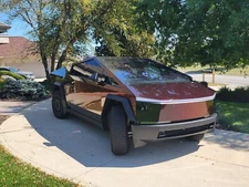 Cybertruck DIY PPF Paint Protection Film Wrap Color Change Gloss Mahogany