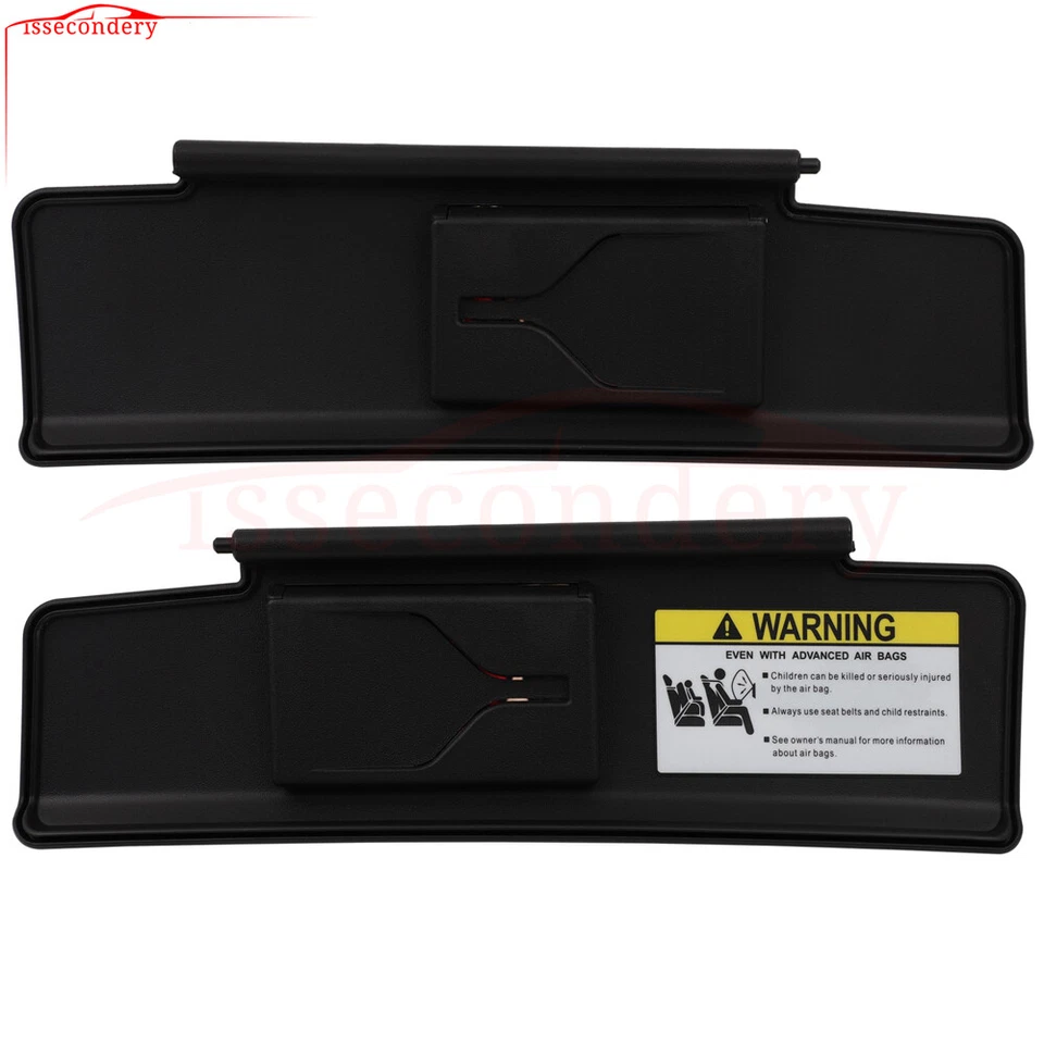 LH & RH Sun Visors Black Fits 2006-2015 Mazda MX-5 Miata Convertible Left Right Foto 2 de 4