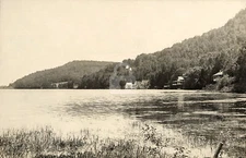 West shore Swan Lake Stockton Springs ME Maine 1908 RPPC Photo Postcard COPY