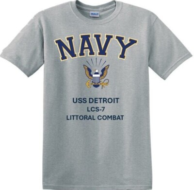 USS DETROIT  LCS-7 * LITTORAL*NAVY EAGLE*SHIRT. OFFICIALLY LICENSED