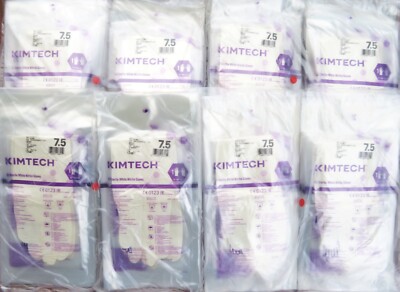 80 Pair Sterile White Nitrile Gloves Size 7.5 Kimtech G3 12 , 6 Mil, EXP: 2027