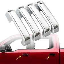 Polished Chrome Silver Door Handle Overlay Cover Plastic Fit F150 F250 F350 F450