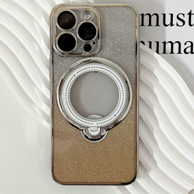 Hülle Für iPhone 15 14 Pro Max 13 12 11 Stoßfest Glitzer MagSafe Ringhalter Case