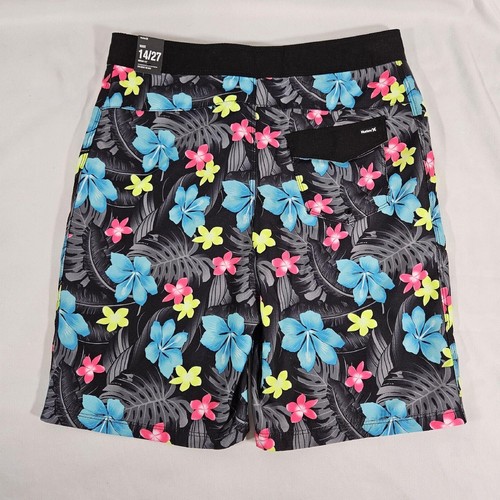 HURLEY BOARDSHORTS | SWIM SHORTS | Black Floral | 9" INSEAM | BOYS XL - Picture 3 of 6
