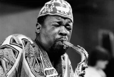 South African Alto Saxophone Player Dudu Pukwana Old Jazz Photo