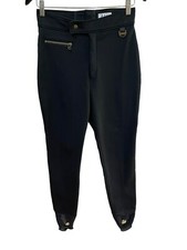 Nils Vintage Women  s Ski Stretch Black Stirrup Pants Size 10L High Rise USA