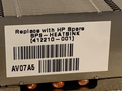 HP 410749-001, 412210-001 ProLiant DL165,360 G5 BL460c CPU Heatsink w/ CPU paste - Picture 6 of 8