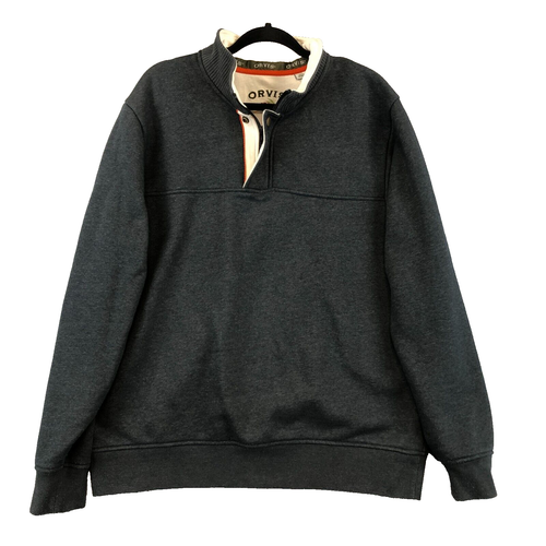 Pull De Pêche Orvis 1/4 Zip Homme – Beige Heather – Taille L – Très Bon État