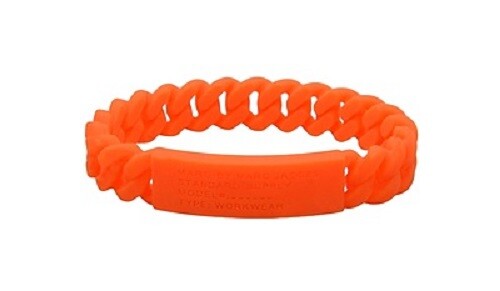 Marc by Marc Jacobs orange Standardbedarf geflochtenes Silikon Gummi Armband - Bild 1 von 1