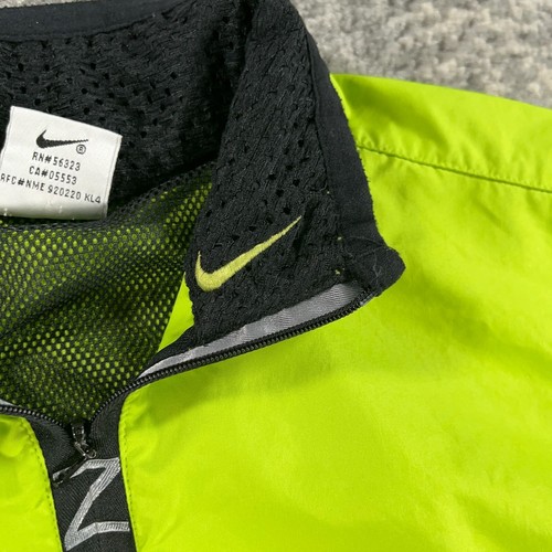 Vintage Nike Windbreaker Jacket Boys Medium Green 1/2 Zip Pullover 90s Y2K Logo - Picture 3 of 20