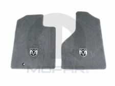 Mopar NEW Front Slate Gray Carpet Floor Mats for Dodge Ram 1500 2500 3500