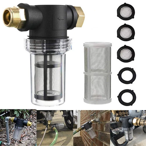 Garden Hose Inlet Filter Inline Water Pressure Washer Washing Machine  Sediment