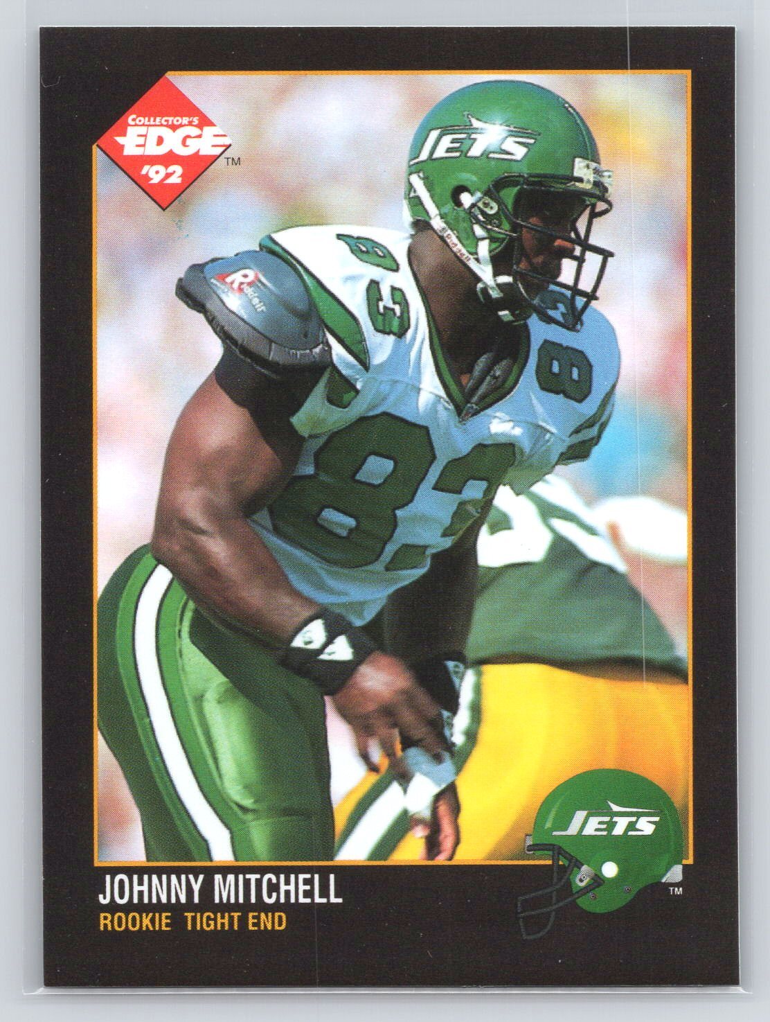 1992 Collector's Edge #212 Johnny Mitchell RC Rookie - Jets