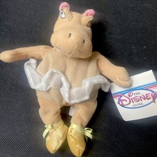 NWT Rare HIPPO from Fantasia DISNEY 8" BEAN BAG w.tags
