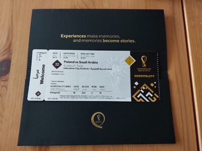 Top VIP Ticket FIFA World Cup 2022 Qatar #22 Poland Polen Saudi Arabia Arabien