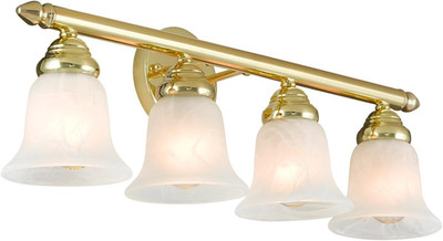 Neptune 4-Light Polished Brass Bath Light - Elegant Bathroom Illumination