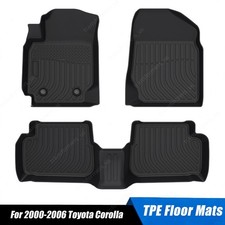 Tpe Floor Mats Liner Black For 2002 2003 2004 2005 2006 2007 2008 Toyota Corolla